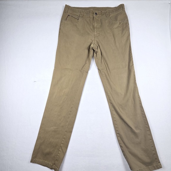 Meyer Straight Leg Chino Pants Men's 36x30‎ Beige Flat Front 5 Pocket Casual - Picture 1 of 10